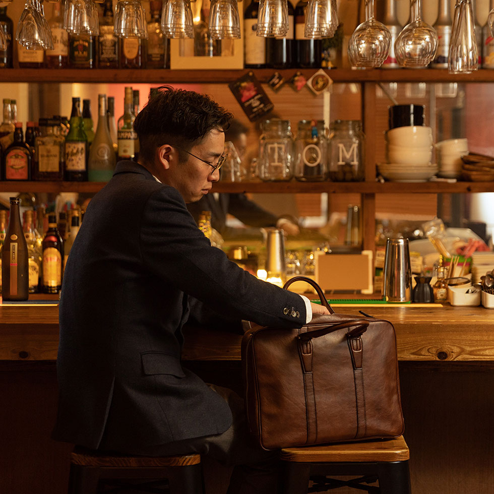 本革ビジネスバッグ